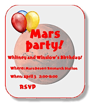 Mars invitation